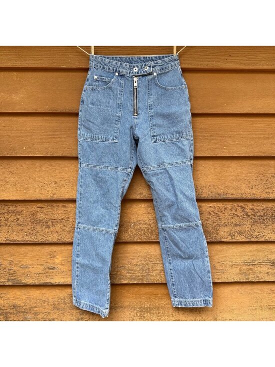 Ragged Jeans Denim - Ragged Jeans High-Waist Blue Denim Pants With Zipper Front Size 28